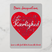 3ダース書の愛のハート形 箔シーズンカード (正面)