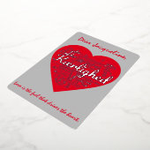 3ダース書の愛のハート形 箔シーズンカード (回転した状態)