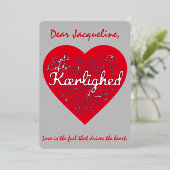 3ダース書の愛のハート形 箔シーズンカード (立ち正面)