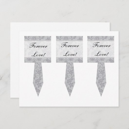 3ツートーングレーダマスコウェディングカップケーキピック ポストカード (正面/裏面)