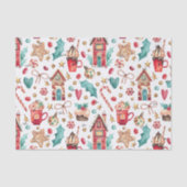 3ティッシュシート、クリスマスの魔法パターンの名前 薄葉紙 (正面)