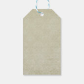 3ティール（緑がかった色）水カラーバラオンタンダマスク誕生日 ギフトタグ (裏面)