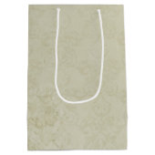 3ティール（緑がかった色）水カラーバラオンタンダマスク誕生日 ミディアムペーパーバッグ (裏面)