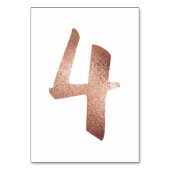 3テーブル番号白色メタリックピンクローズ金ゴールド テーブルナンバー (裏面)