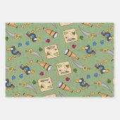 3デザイン- 1カウボーイと2パイレーツ ラッピングペーパーシート (正面3)