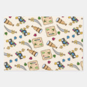 3デザイン- 1カウボーイと2パイレーツ ラッピングペーパーシート (正面2)