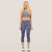 3トリップ（幻覚体験）のようなD渦 カプリレギンス (正面)