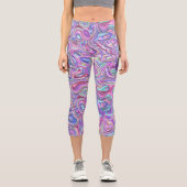 3トリップ(幻覚体験)のようなD渦 カプリレギンス (正面)