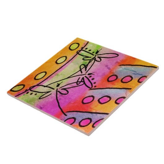 3トンフライ抽象芸術デジ絵を描タル タイル (側面)