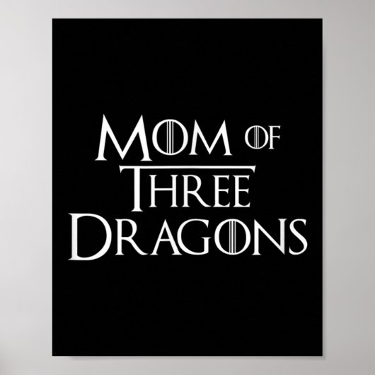 3ドラゴンの母ギフト女性の母おもしろい日Dau ポスター (正面)