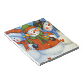 3ハッピー雪だるま ノートパッド (アングル)