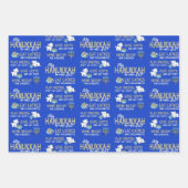 3ハヌカー紙ブルーチャイルド名 ラッピングペーパーシート (正面3)