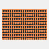 3ハロウィーン座標オレンジカボチャ&スパイダース ラッピングペーパーシート (正面2)