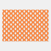 3ハロウィーン座標NAMEこうもり幽霊たちとクモ ラッピングペーパーシート (正面2)