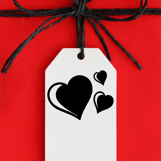 3ハートウッドアートゴムスタンプ ラバースタンプ