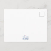 3ハートワンファミリーブルー男の赤ちゃん誕生 案内ポストカード (裏面)