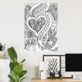 3ハート ポスター (ホームオフィス)