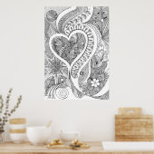 3ハート ポスター (キッチン)