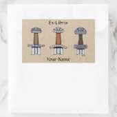 3バイキングソードヒルツ蔵書票 長方形シール (バッグ)