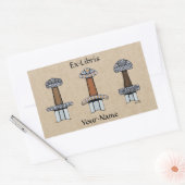 3バイキングソードヒルツ蔵書票 長方形シール (封筒)