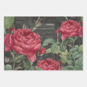 3バラ木炭コラージエフェメラシート ラッピングペーパーシート (正面3)