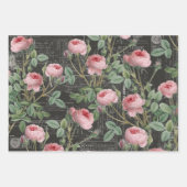 3バラ木炭コラージエフェメラシート ラッピングペーパーシート (正面2)