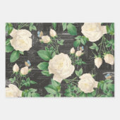 3バラ木炭コラージエフェメラシート ラッピングペーパーシート (正面)