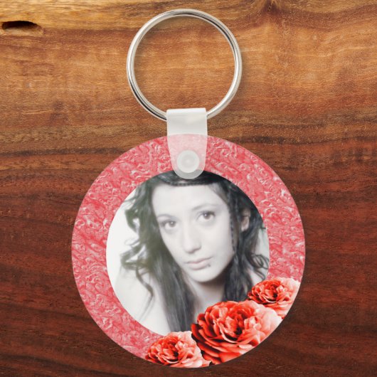 3バラ/写真 キーホルダー (正面)