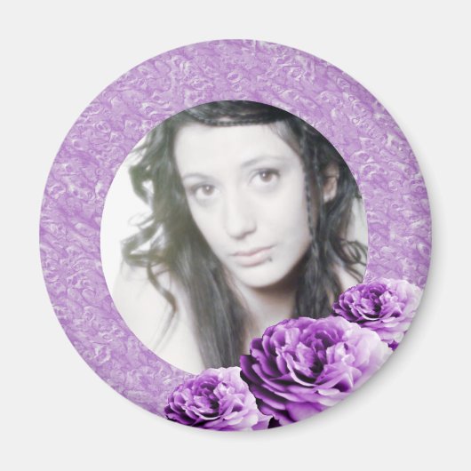 3バラ/写真 マグネット (正面)