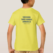 3バンドのアルマジロ:行こう転が! Tシャツ (裏面)