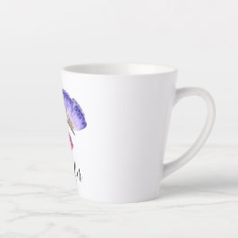 3パステルかわいらしウォーターカラー蝶 カフェラテマグ