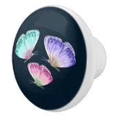 3パステルかわいらしウォーターカラー蝶 セラミックノブ (右)