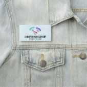 3パステルかわいらしウォーターカラー蝶 名札 (インサイチュ)