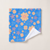 3パックカラフルレトロ花柄タオルセット バスタオルセット (ウォッシュタオル)