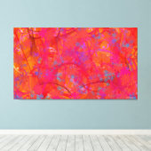 3パネルアート – JOY - ORANGE - CANVAS PRINTS GIVES キャンバスプリント (インサイチュ (ウッドフロア))