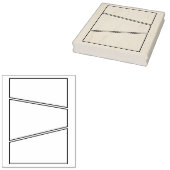 3パネルダイナミック空白の漫画背景パネル ラバースタンプ (押印)