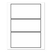 3パネル空白の漫画背景パネル ラバースタンプ (インプリント)