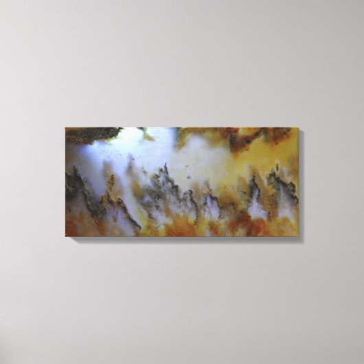 3パネル自然藻岩石写真 キャンバスプリント (正面)