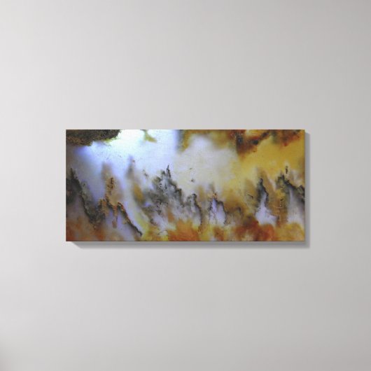 3パネル自然藻岩石写真 キャンバスプリント (正面)