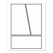 3パネル2-1空白の漫画背景パネル ラバースタンプ (インプリント)