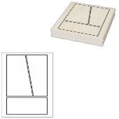 3パネル2-1空白の漫画背景パネル ラバースタンプ (押印)