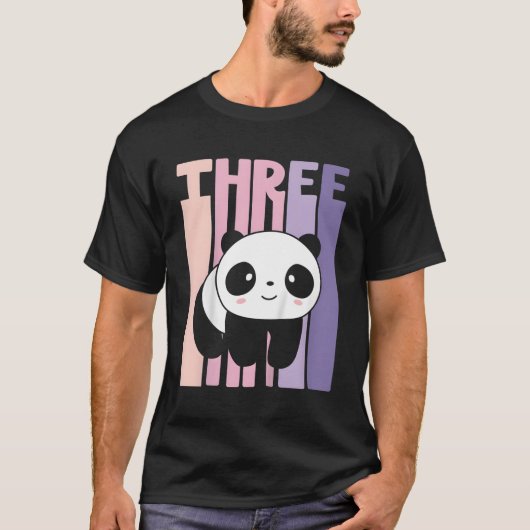 3パンダ3日B日 Tシャツ (正面)