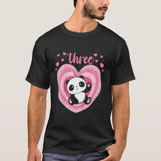 3パンダ3日B日 Tシャツ (正面)