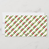 3パーソナライズされたクリスマスツリーとコラージュ シーズンカード (裏面)