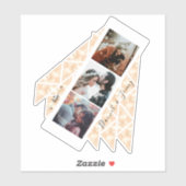 3パーソナライズされたフォトコラージュバラ金ゴールド大理石ギフト シール (シート)