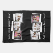 3パーソナライズされたフォトスナップショットフレームカスタムの色 キッチンタオル (横)