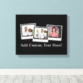 3パーソナライズされたフォトスナップショットフレームカスタムの色 キャンバスプリント (インサイチュ (ウッドフロア))