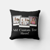 3パーソナライズされたフォトスナップショットフレームカスタムの色 クッション (正面)