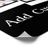 3パーソナライズされたフォトスナップショットフレームカスタムの色 ポスター (角)