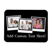 3パーソナライズされたフォトスナップショットフレームカスタムの色 マグネット (横)